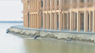 Photo of 大阪世博地标建筑 受海水侵蚀部分防护墙崩塌