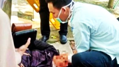 Photo of 脚车12楼抛下砸头 妇女昏迷缝5针
