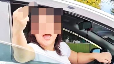 Photo of 辱骂司机比不雅手势 女路霸被警锁定