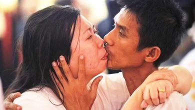 Photo of 拥吻58小时创世界纪录 长吻夫妇“吻别”了！