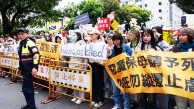 Photo of 台姐妹涉虐婴案开庭 200人示威促判死