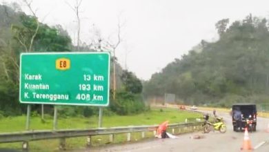 Photo of 轿车雨天打滑失控 骑士闪避不及撞栏杆丧命