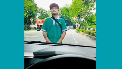 Photo of 男子站路中疑碰瓷 2车主机警避开