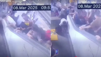 Photo of 地铁电动扶梯故障 乘客如骨牌般倒下 至少10人受伤