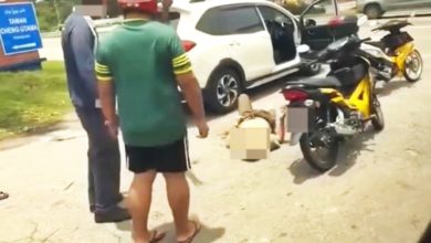 Photo of 视频〡中途刹车起冲突 骑士用头盔击倒老人
