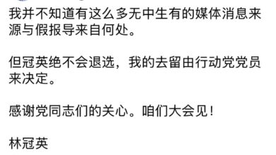 Photo of “我絕不退選” 林冠英駁斥假新聞