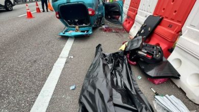 Photo of 轿车南北大道翻覆 一家4人1死3伤