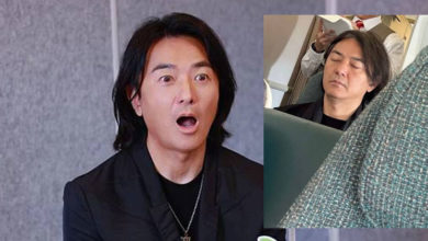 Photo of 郑伊健机上熟睡遭偷拍