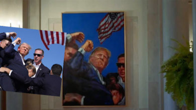 Photo of 特朗普遇刺画作 挂白宫最显眼位置