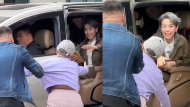 Photo of  叶童被疯狂粉丝拽下车 不慌还微笑拥抱言谢 