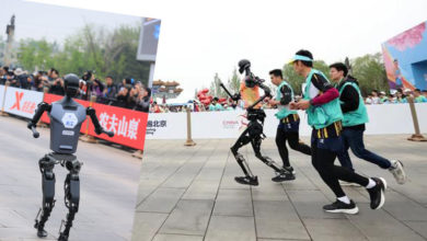 Photo of 全球首机器人马拉松开跑 与人类选手同场竞技