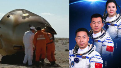Photo of 神舟十九号飞船降落东风著陆场  3名太空人返回地球