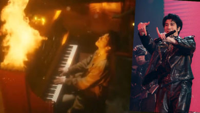 Photo of 王力宏拍MV 烧掉钢琴