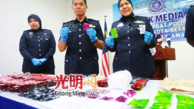 Photo of 逮华裔毒贩夫妇 警起粉末摇头丸 每包150元制夜店毒饮