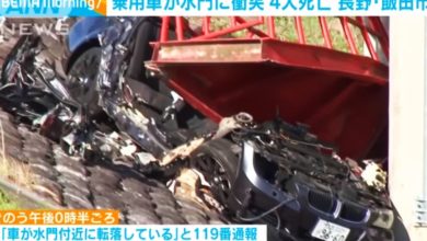 Photo of 日本长野重大车祸 4名学生身亡 午休外出车辆烂毁