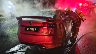 Photo of 火海吞车烧毁70% 乘客死里逃生