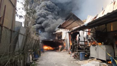 Photo of 双溪毛糯新村木工厂大火 80%被烧毁