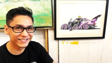 Photo of 他是车迷也是画家 作品2千幅 最高卖RM7500