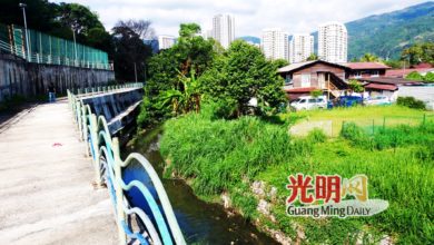 Photo of 两年前刚修复 弄浪河河堤又下陷
