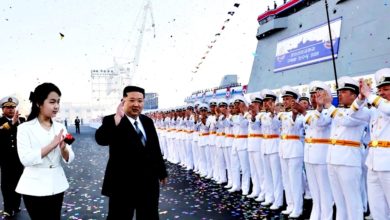 Photo of 朝鲜5000吨级新型驱逐舰下水 金正恩宣示打造“远洋舰队”