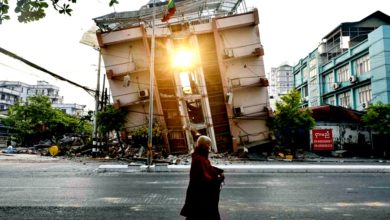 Photo of 緬甸強震〡緬倾斜公寓传清晰敲击 “你敲了5声，我听见了！坚持住！”