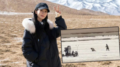 Photo of 高原边吸氧边拍戏 杨紫雪地扑倒模样狼狈