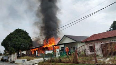 Photo of 火烧亚沙新村板屋 母子及时逃命