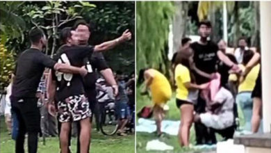 Photo of 2男疑争1女 公园砸酒瓶爆冲突