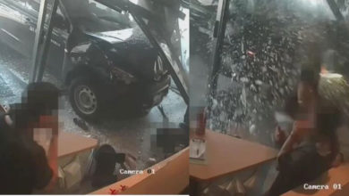 Photo of 休旅车闯红灯冲进早餐店 母女被撞飞骨折 13人受伤