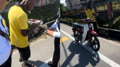 Photo of 被罚也淡定! 摩多骑士笑称才RM4.50 警察也忍不住笑了