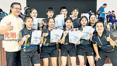 Photo of 全槟学联乒乓锦标赛 锺灵独中夺全场总冠军