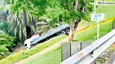 Photo of 闪避超车车子撞护栏 拖格罗里冲下斜坡