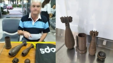 Photo of 澳男携榴弹弹壳地雷 闯关普吉机场落网