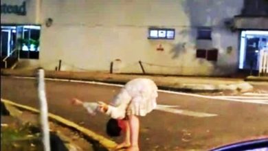 Photo of 街头呐喊趴车前 外籍女深夜脱序狂奔
