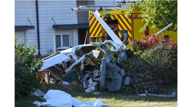 Photo of 法国轻型飞机坠毁住宅区 機上3人全遇難
