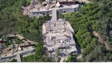 Photo of 中国山西太山景区博物馆崩塌　多栋建筑秒变平地