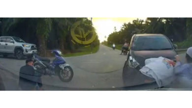 Photo of 轿车司机路口没停车 撞飞摩多一家三口