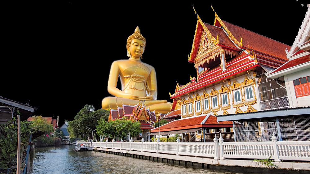 泰国著名的佛寺“Wat Paknam Phasi Charoen（帕空寺）”。