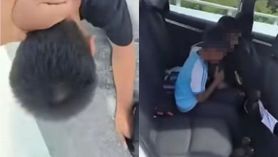 Photo of 3人骑蚊型脚车遭警拦 男童下跪发誓不再犯