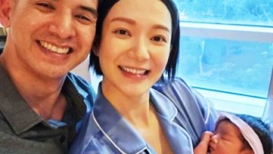 Photo of 王君馨新手妈寻各种偏方 芝士放宝宝头上止哭