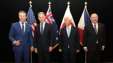 Photo of 美澳日菲四国防长会面:关切中国破坏南海稳定