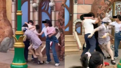 Photo of 中国上海迪士尼拍照起争执 情侣与一家三口互殴