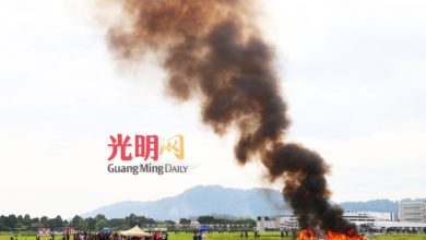 Photo of 飞机降落时遭鸟击“起火”！槟机场空难演习超逼真