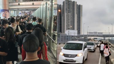 Photo of 100巴士司机罢工 越堤打工族步行通关