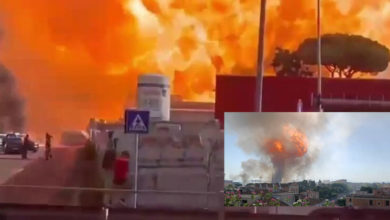 Photo of 罗马加油站大爆炸 45人受伤巨大火球冲天