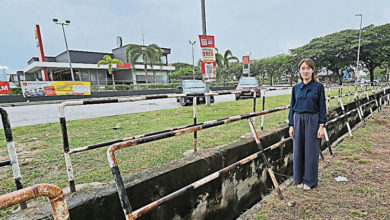 Photo of 疑泥土流失致沟壁移位 柠檬眼围栏东歪西倒