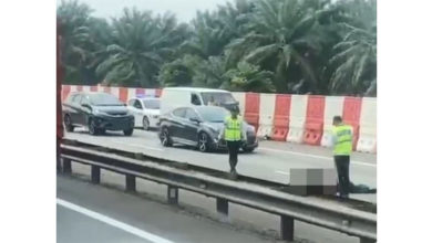 Photo of 用紧急车道超车 撞警车摩多骑士抛飞