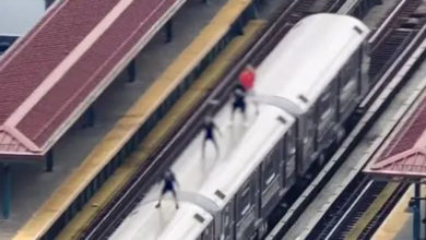 Photo of 玩命! 4少年纽约地铁车顶“冲浪”  警出动无人机全拘留