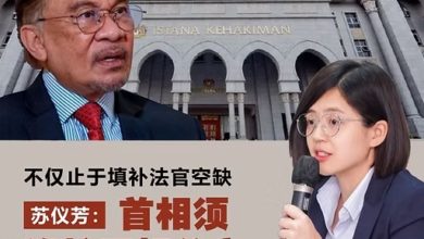 Photo of 苏仪芳:司法委任危机显示首相权力过大    盼首相维护三权分立