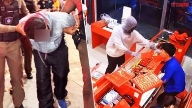 Photo of 男子抢金店逃不到百米 遭员工起脚踢飞制伏